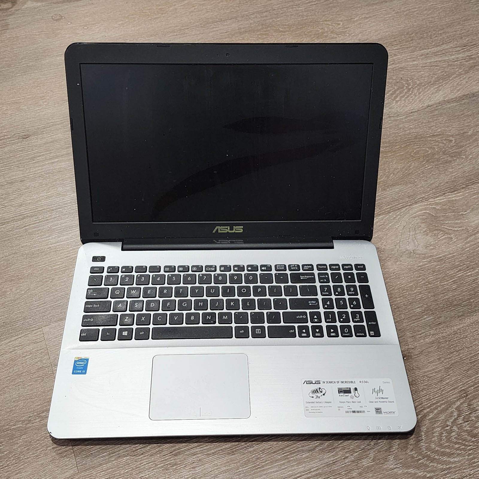 ASUS R556L Laptop – Intel Core I5 – As-Is – for Parts – Untested – Unit Only