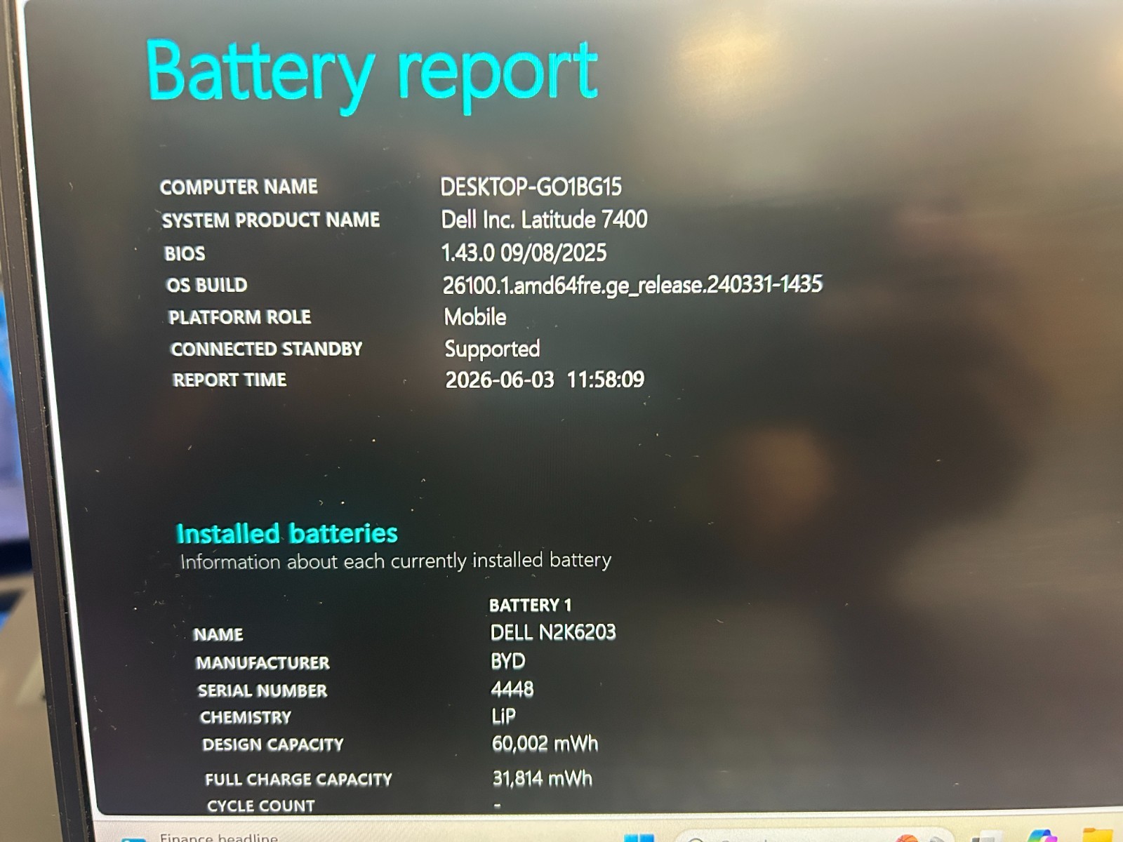 DELL LATITUDE 7400, Intel Core i7-8665U, 1.90 GHz, 20 GB RAM, 256 GB M.2