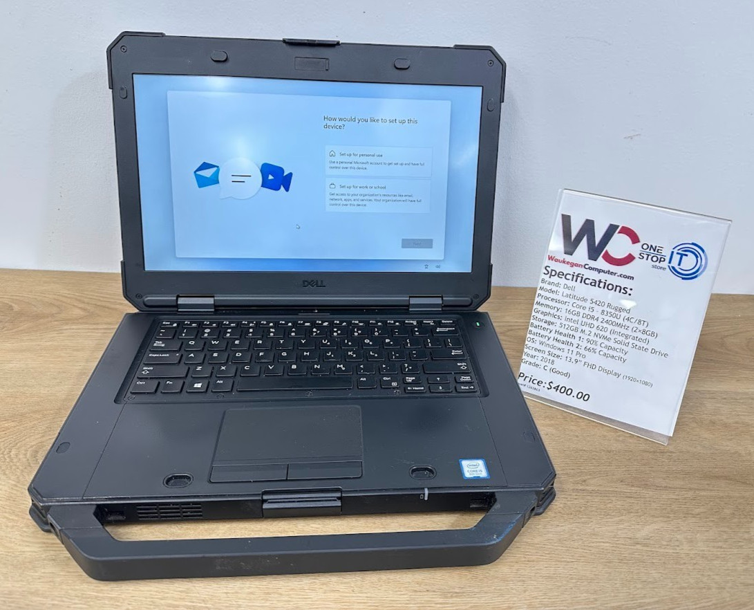 Dell Latitude 5420 Rugged, Core i5 8350U, 16GB DDR4, UHD Graphics, 512GB SSD 14″