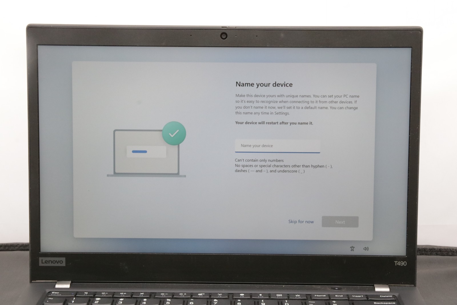 Lenovo ThinkPad T490 – i5-8365U – 8GB, 256GB, Windows 11 +Adapter (B Grade Worn)