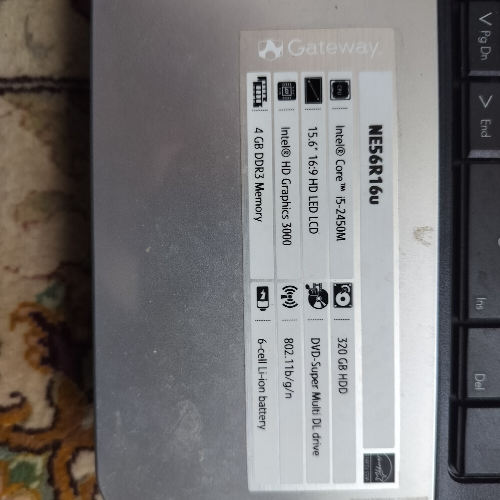 Working Laptop Linux 4GB Ram 320GB HDD Charger And Battery Tested