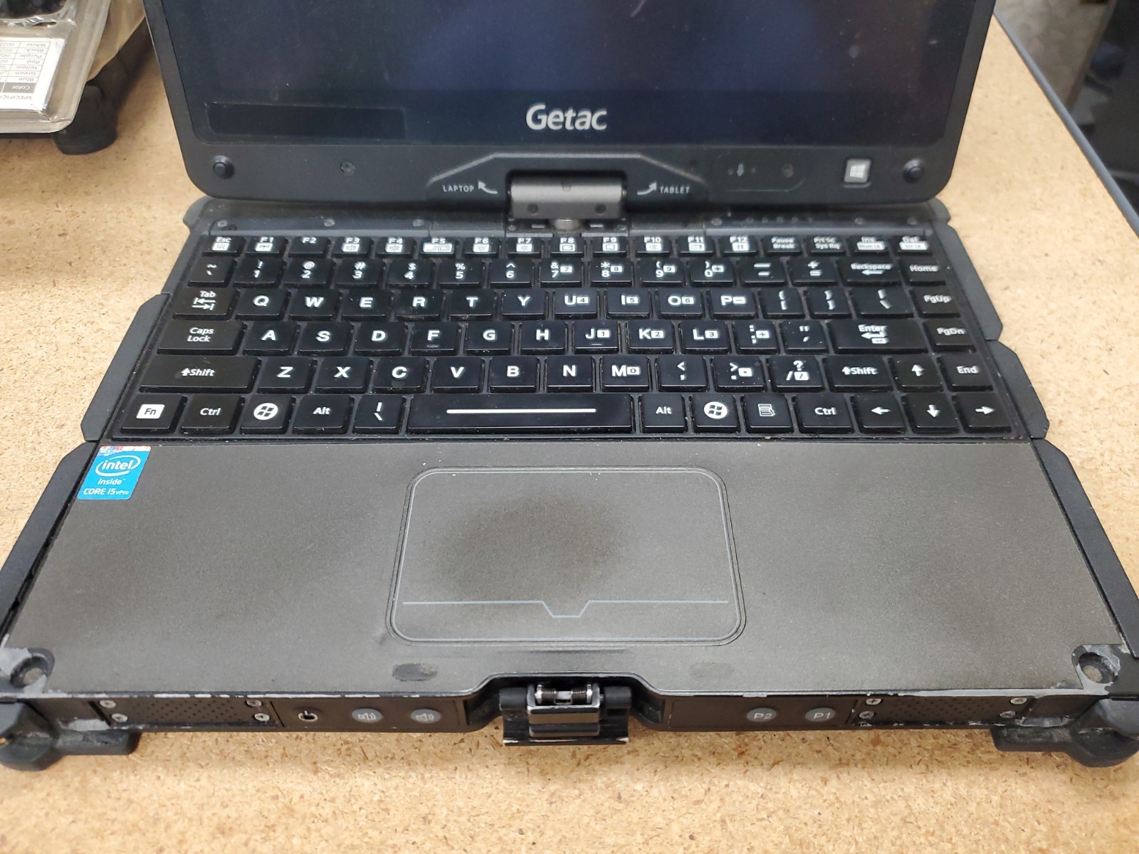 GETAC V110 Laptop Tablet Touch Screen i5-4300U 1.90GHz 8gB No HDD 13100hrs