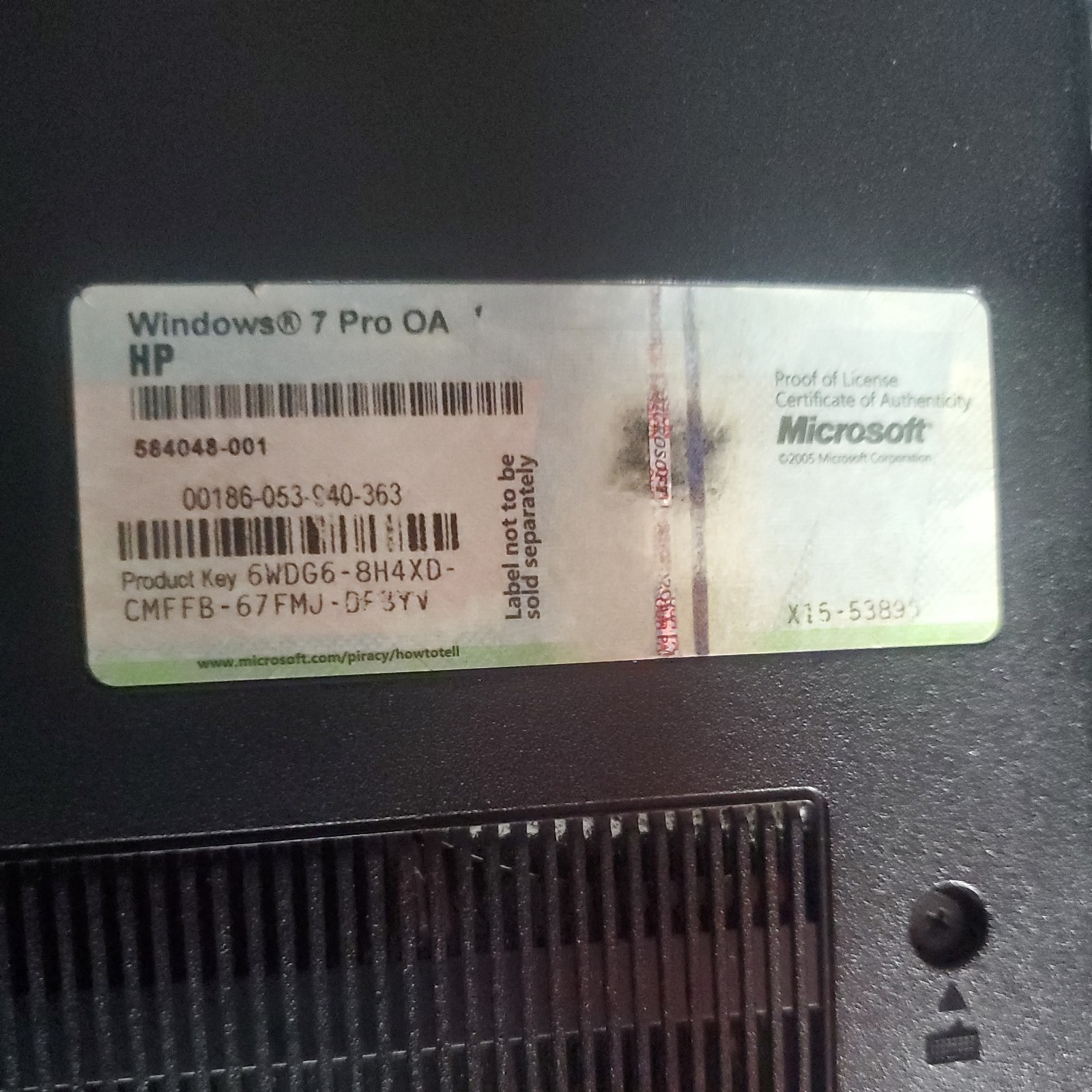 HP ProBook 6545b Windows 7 Laptop. Memory Wiped Hard Drive Empty.