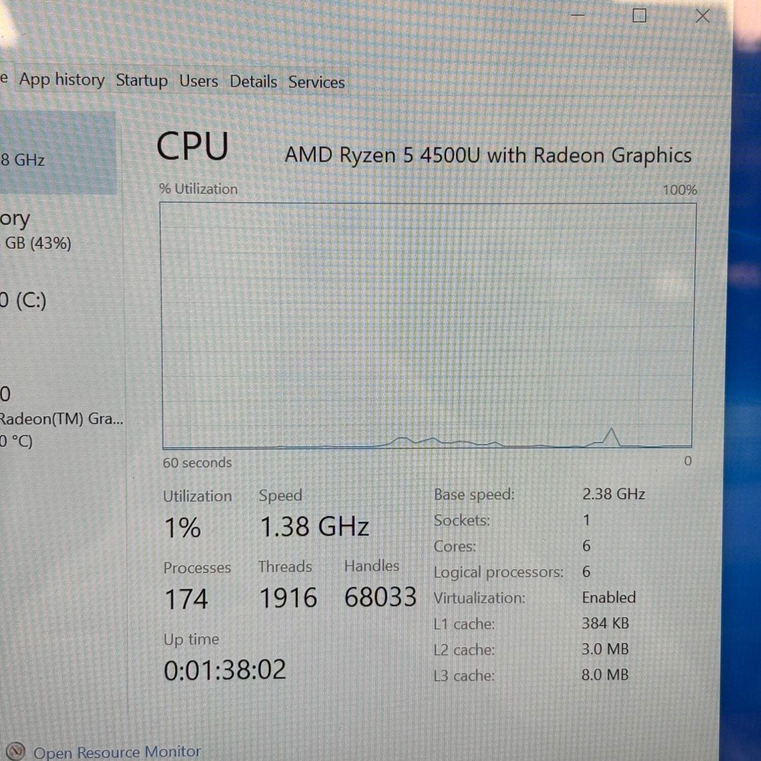 Dell Inspiron P126G 14″ Touch Screen Ryzen 5 4500U 8GB RAM 256GB SSD