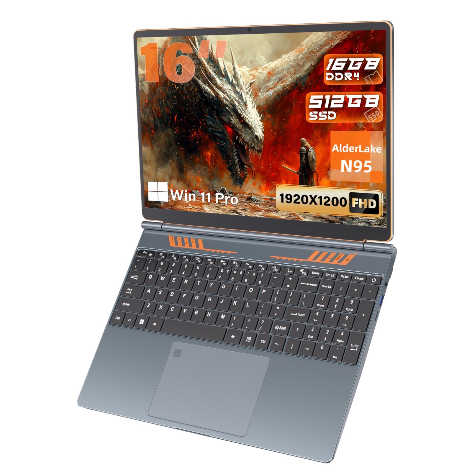 16 Inch Business Laptop Computer for Students & Professionals,4-Core Processor,