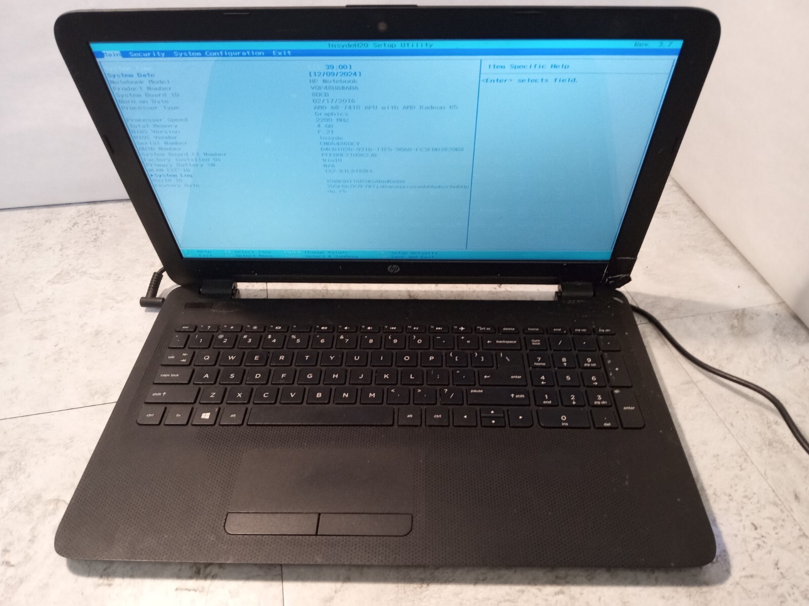 HP Notebook 15-AF141DX 15.6″ Laptop AMD A8-7410 Radeon R5 Graphics *READ -FM