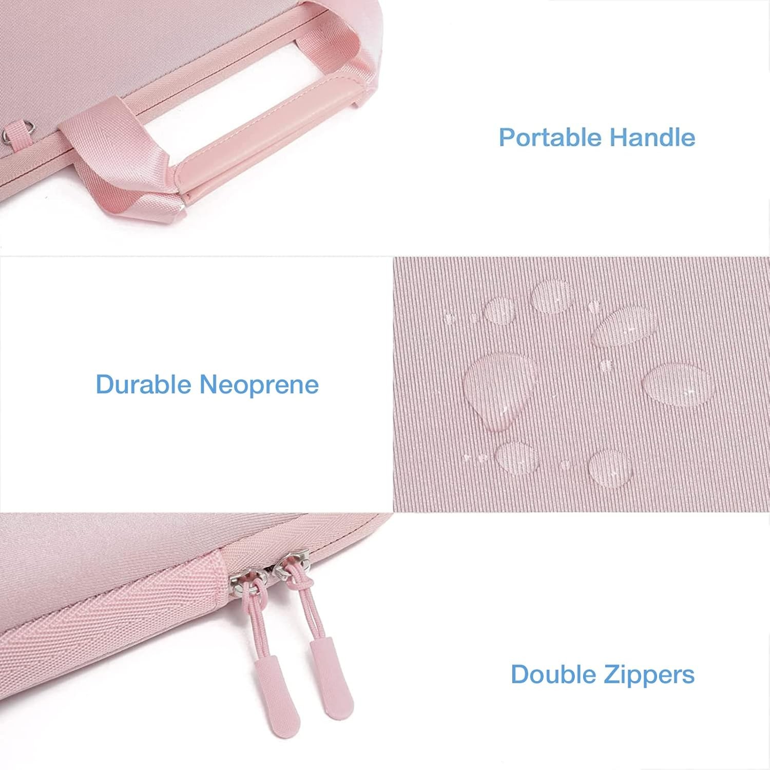 Neoprene Laptop Sleeve Bag for 13-13.3 inch MacBook Air/Pro 13/Pro, Pink Case