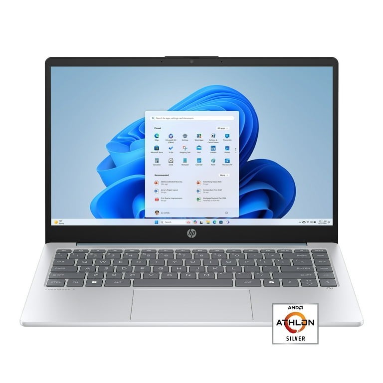 HP 14 inch HD Windows Laptop AMD Athlon 7120 4GB RAM 128GB UFS Moonlight Blue