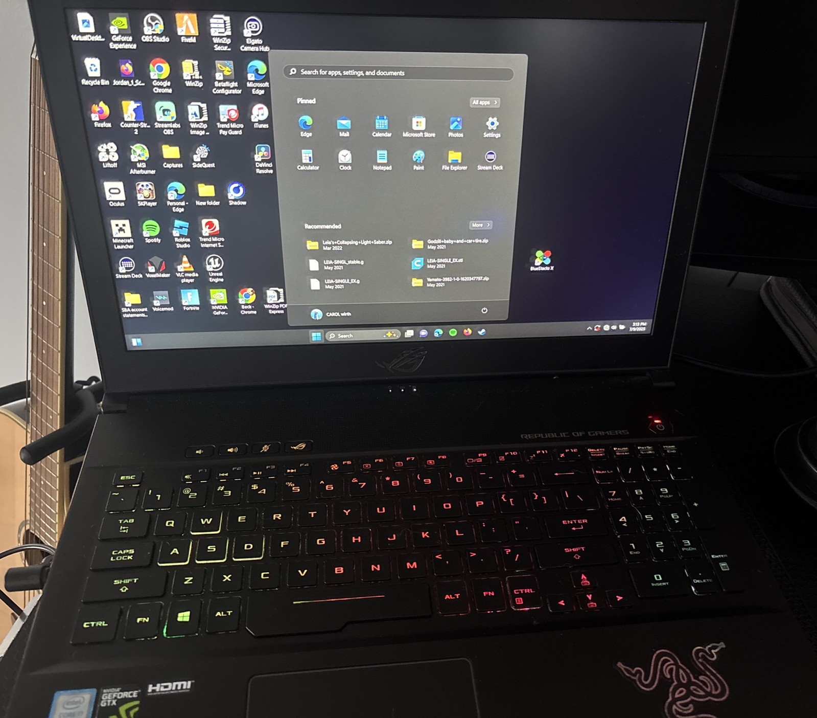 ASUS ROG Zephyrus M GM501 15.6 inch (128GB SSD, 1TB SSHD, Intel Core…