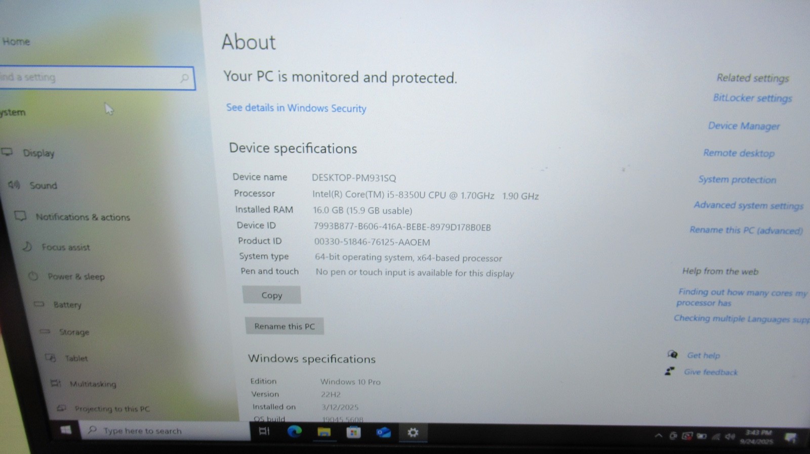 Dell Latitude 7490 14” Laptop Intel Core i5 16GB RAM 512GB SSD Windows 11 Pro
