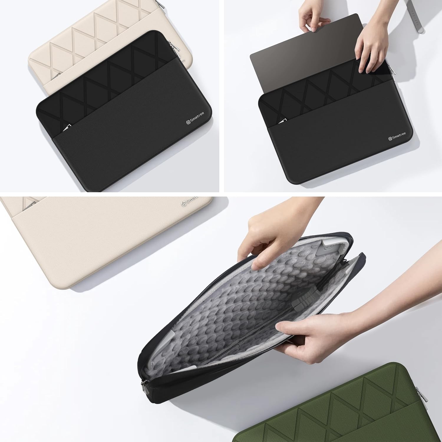 13-14 Inch ASUS Zenbook A14 UX3407 Laptop Sleeve with Pocket and YKK Zipper
