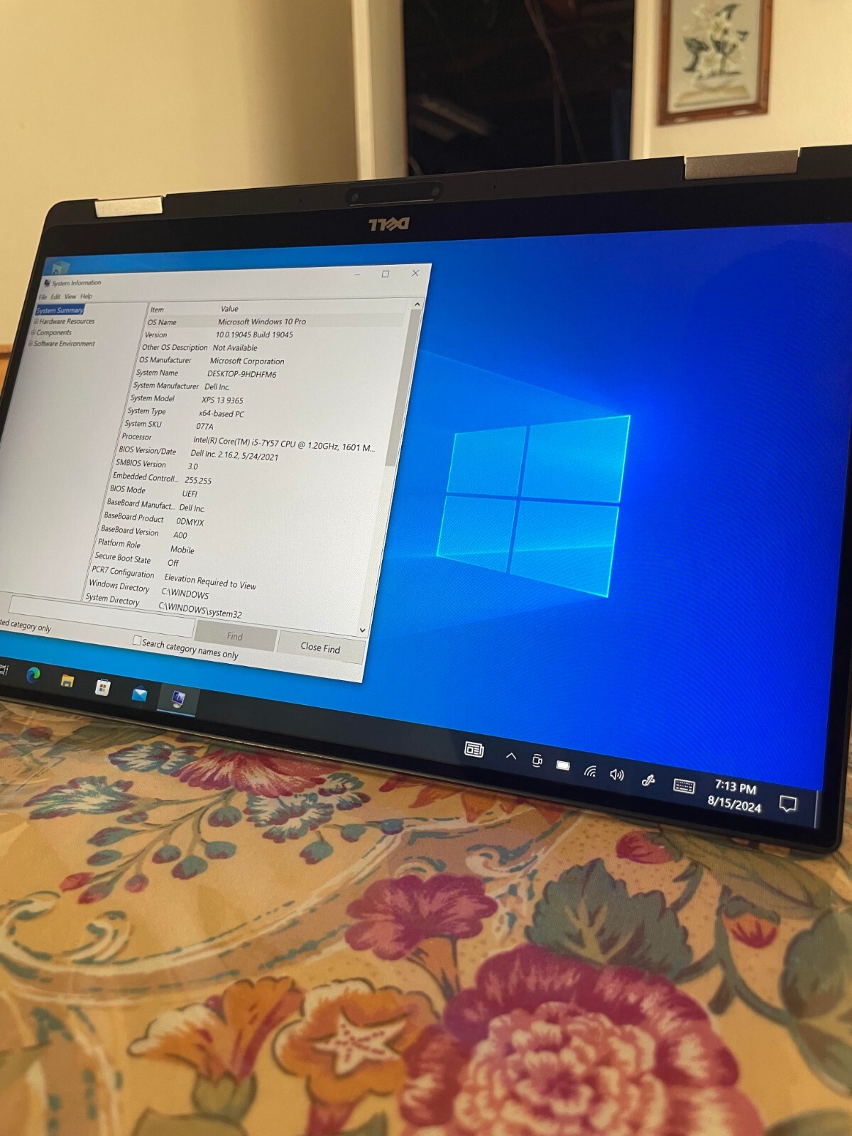 Dell XPS 13 9365 8GB i5-7Y57 Silver 2-in-1 Touchscreen Laptop