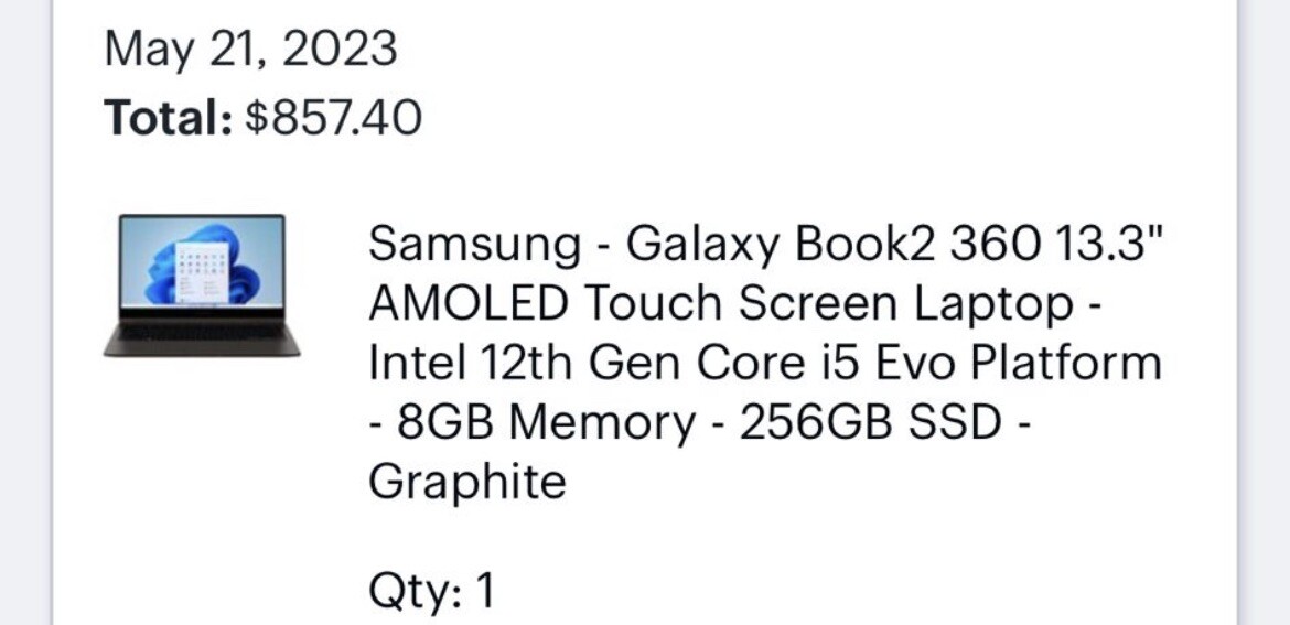 —-2 Months Old—-Samsung Galaxy Book2 360 13.3″