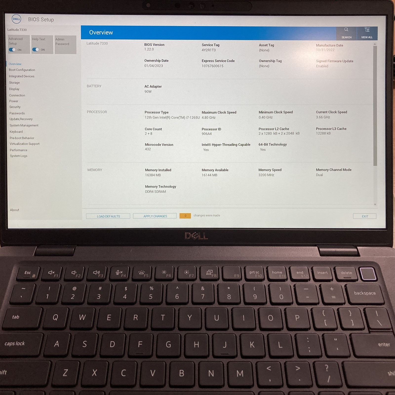 Dell Latitude 7330 13.3″ Laptop i7-1265U 1.8GHz 16GB 512GB NVMe SSD – Win 11