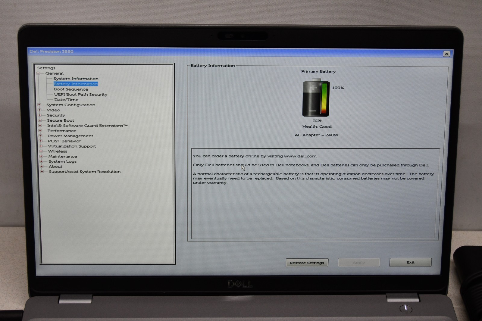 ^ Dell Precision 3550 15.6″ Intel i7-10510U @ 1.80GHz 16GB Ram No HD #X6994