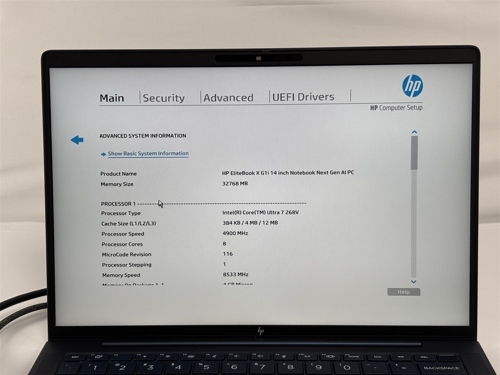 HP EliteBook X G1i 14″ Core Ultra 7 268V 2.2GHz 32GB NVMe SSD Arc 140V