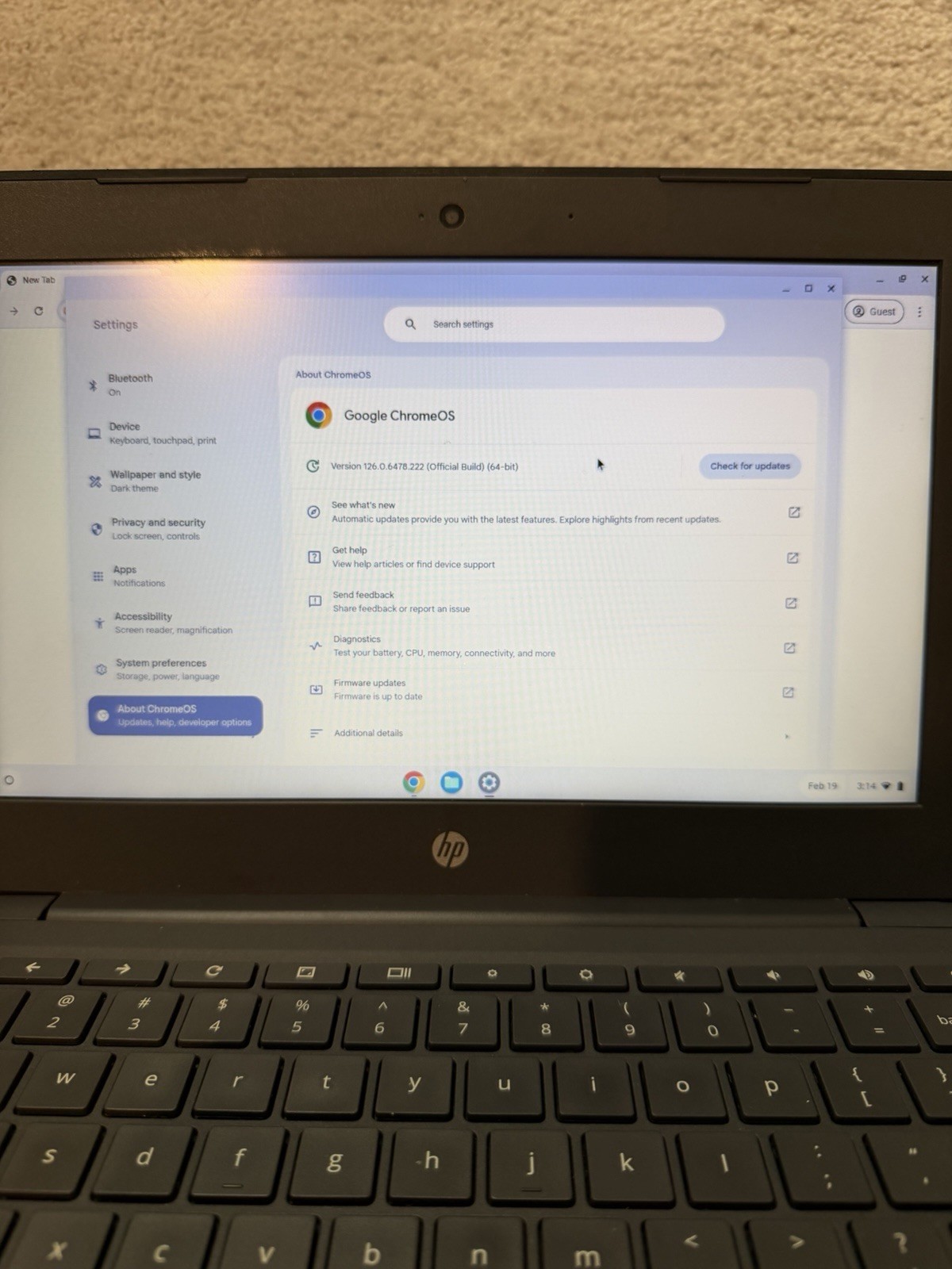 HP Chromebook 11.6″ Black Laptop Chrome OS Built-in Webcam Wi-Fi