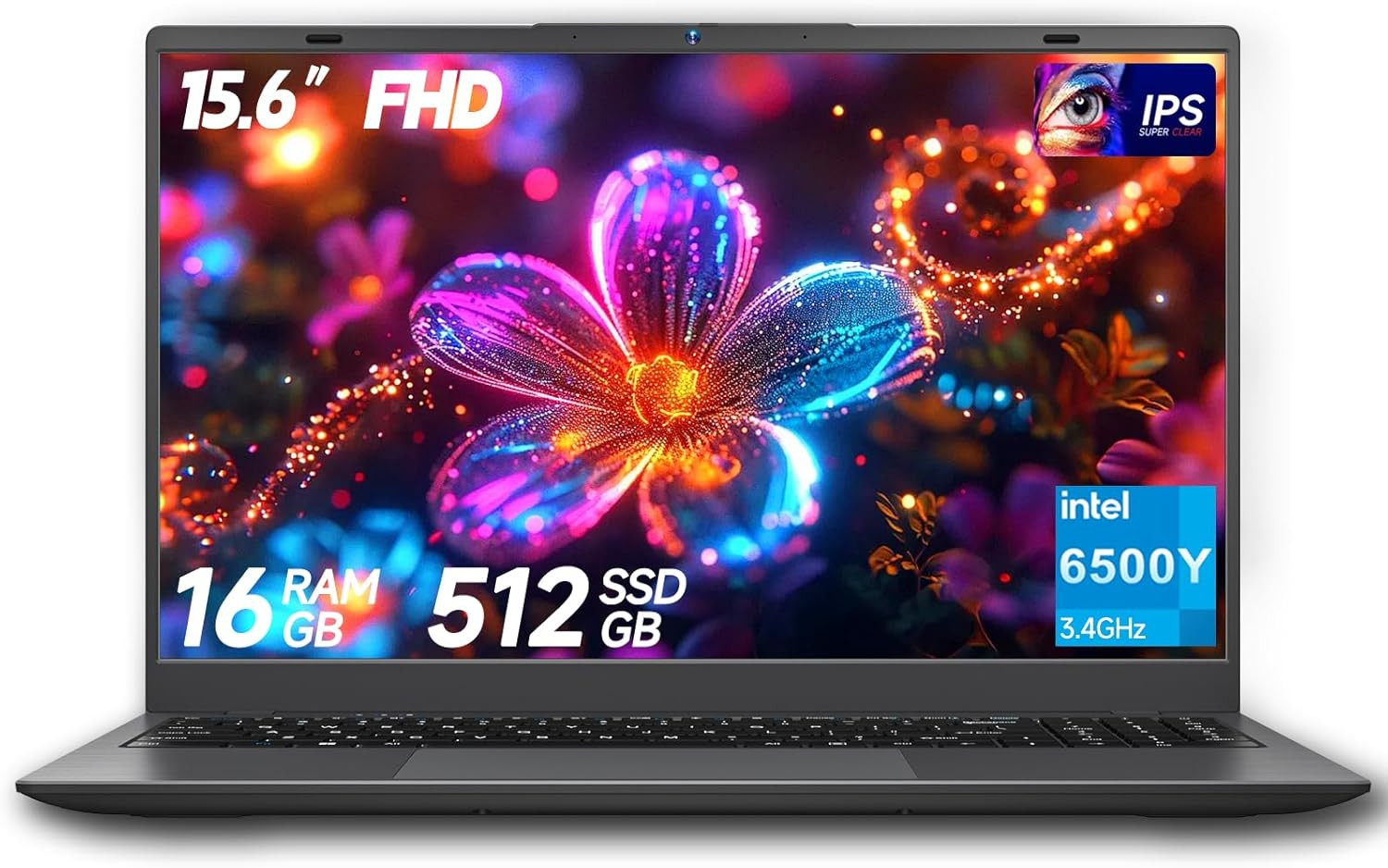15.6″ Laptop Computer, Laptop with 16GB RAM 512B SSD, Gold 6500Y (Up to 3.4Ghz),