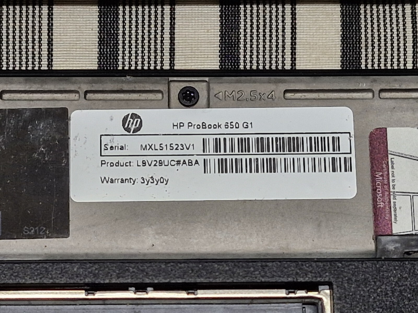 HP ProBook 650 G1, Intel Core i7 NO HDD, Screen Broken, For Parts Or Not Working