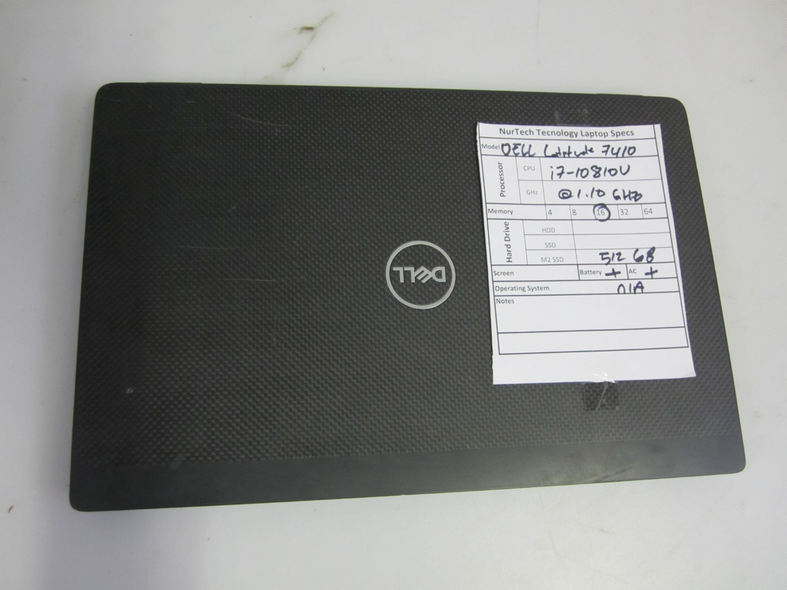 Dell Latitude 7410 14″ i7-10810U 1.10GHz 16GB 512GB M2SSD Laptop +AC [NO OS]