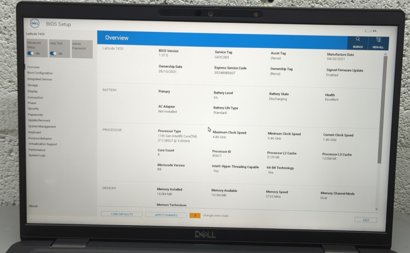 Dell Latitude 7420 14″ FHD I7-1185G7 512GB SSD 16GB W11P Webcam +Wear