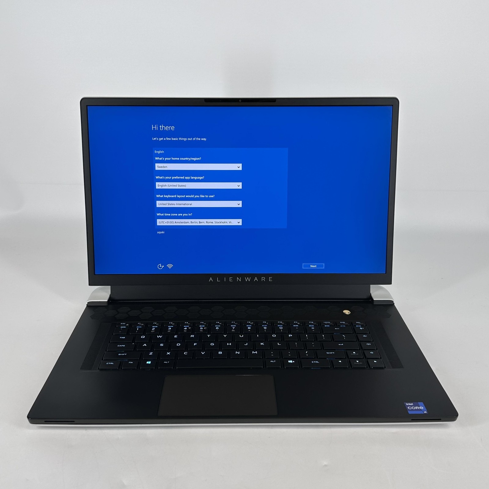 Dell Alienware X17 R1 120Hz 4K i9-11980HK 2.60GHz 64GB 1TB RTX 3080 BENT FRAME