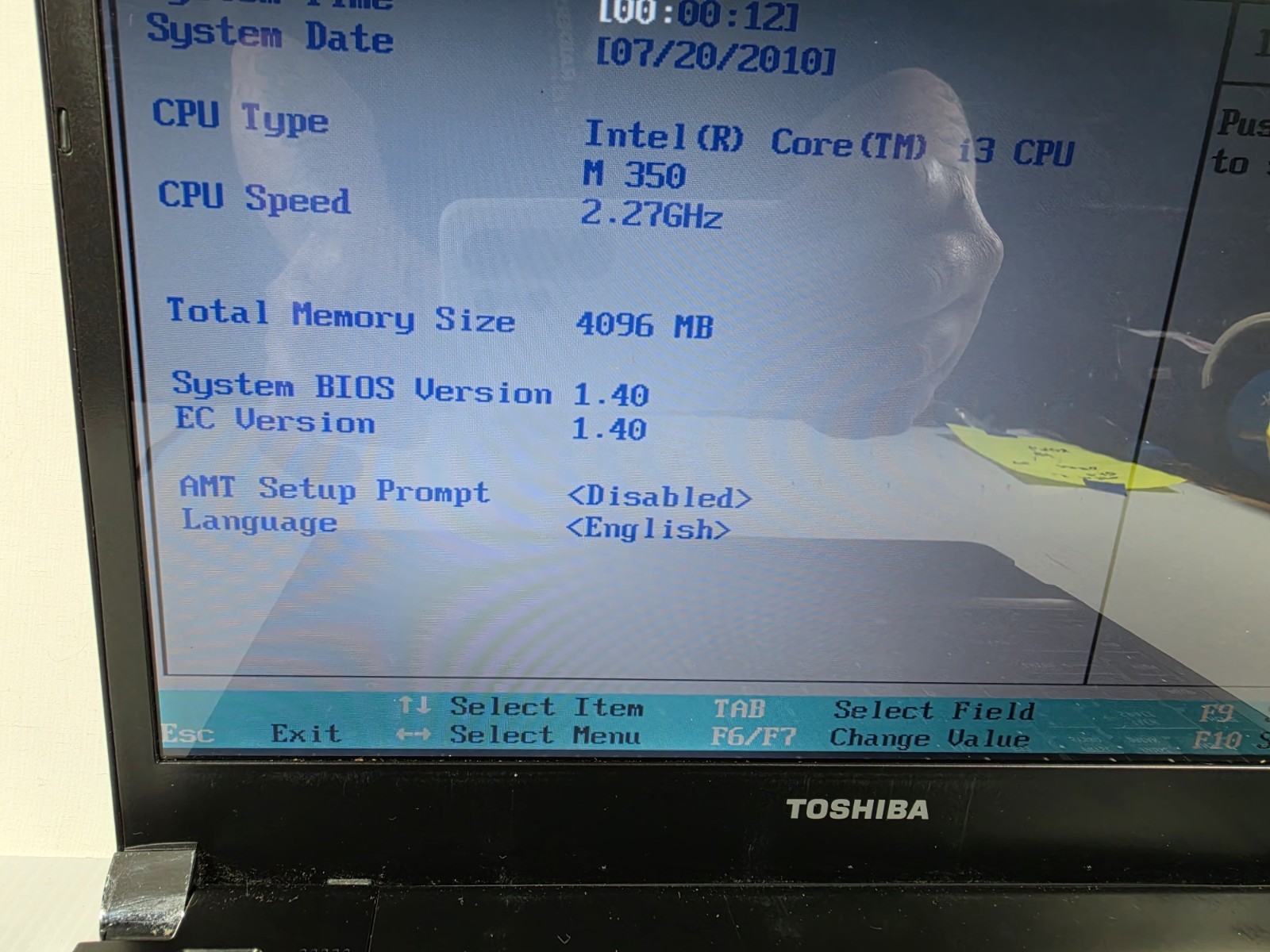 Toshiba Portege R705-P25 laptop 4GB NO HDD