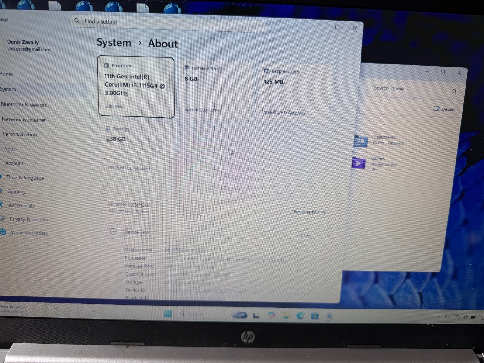 HP 17.3″ Laptop – i3 11th Gen / 8GB RAM / 256GB SSD / Windows 11