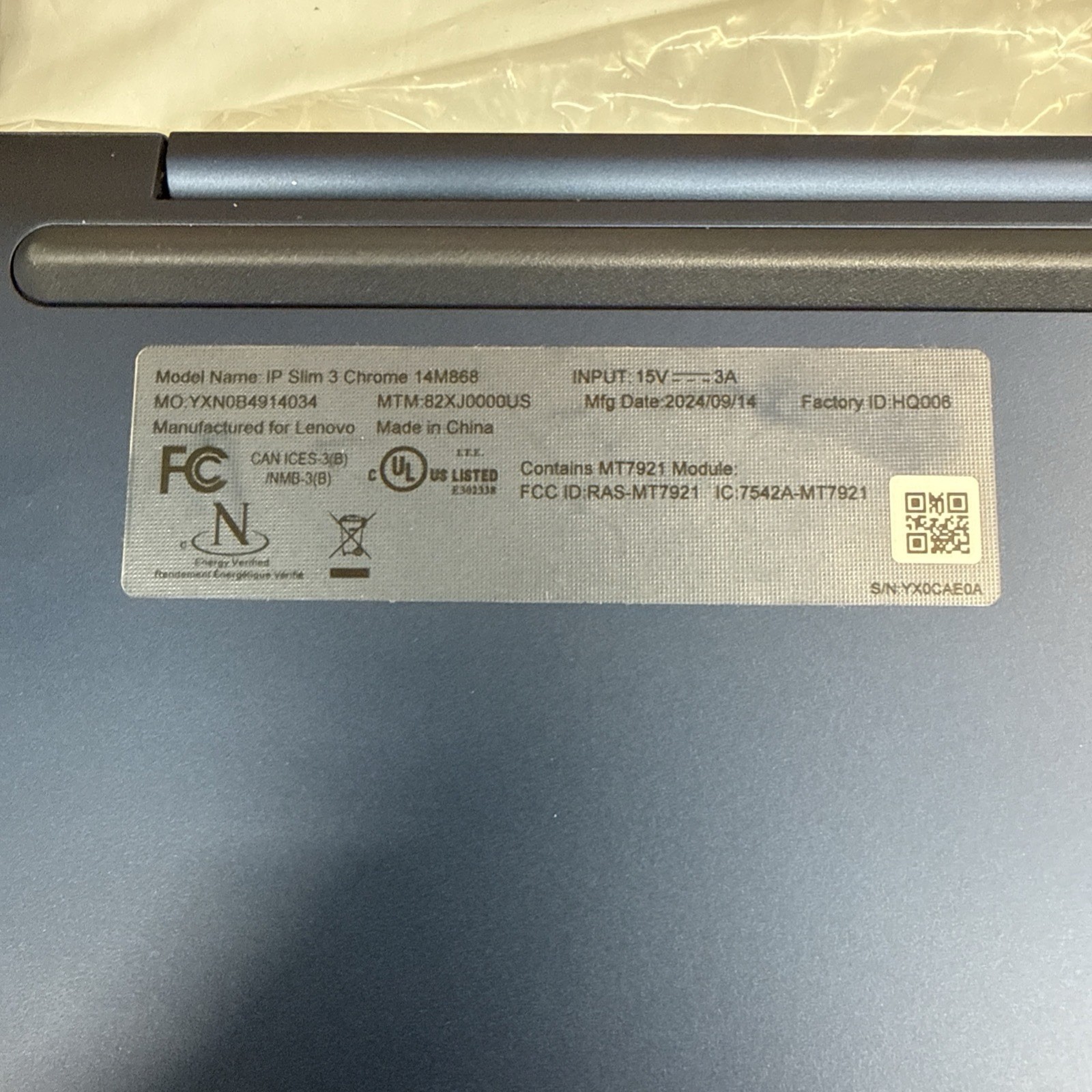 New Lenovo IP Slim 3 Chrome 14M868 14″ MT8186 2.05GHz 4GB RAM 64GB EMMC
