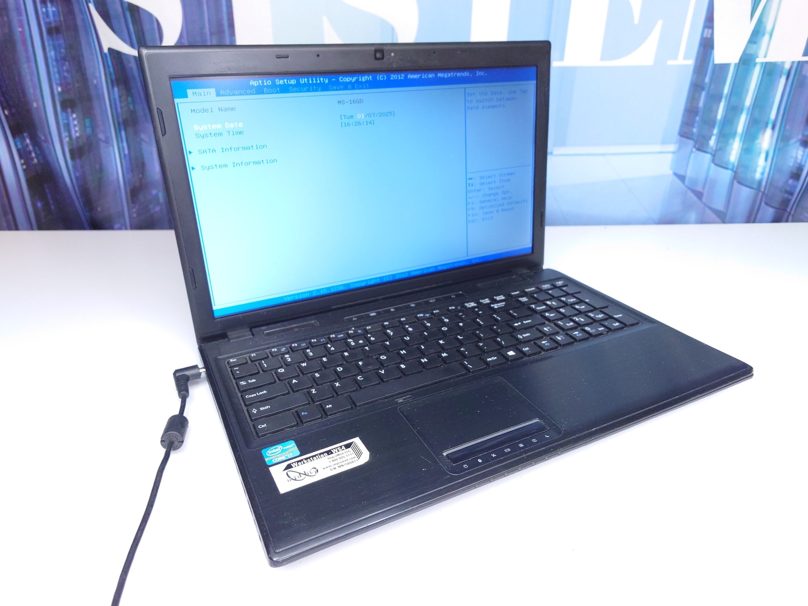 Nobilis MS-16GD laptop i7-4710mq @ 2.50 Ghz 16GB RAM NO HDD NO O/S
