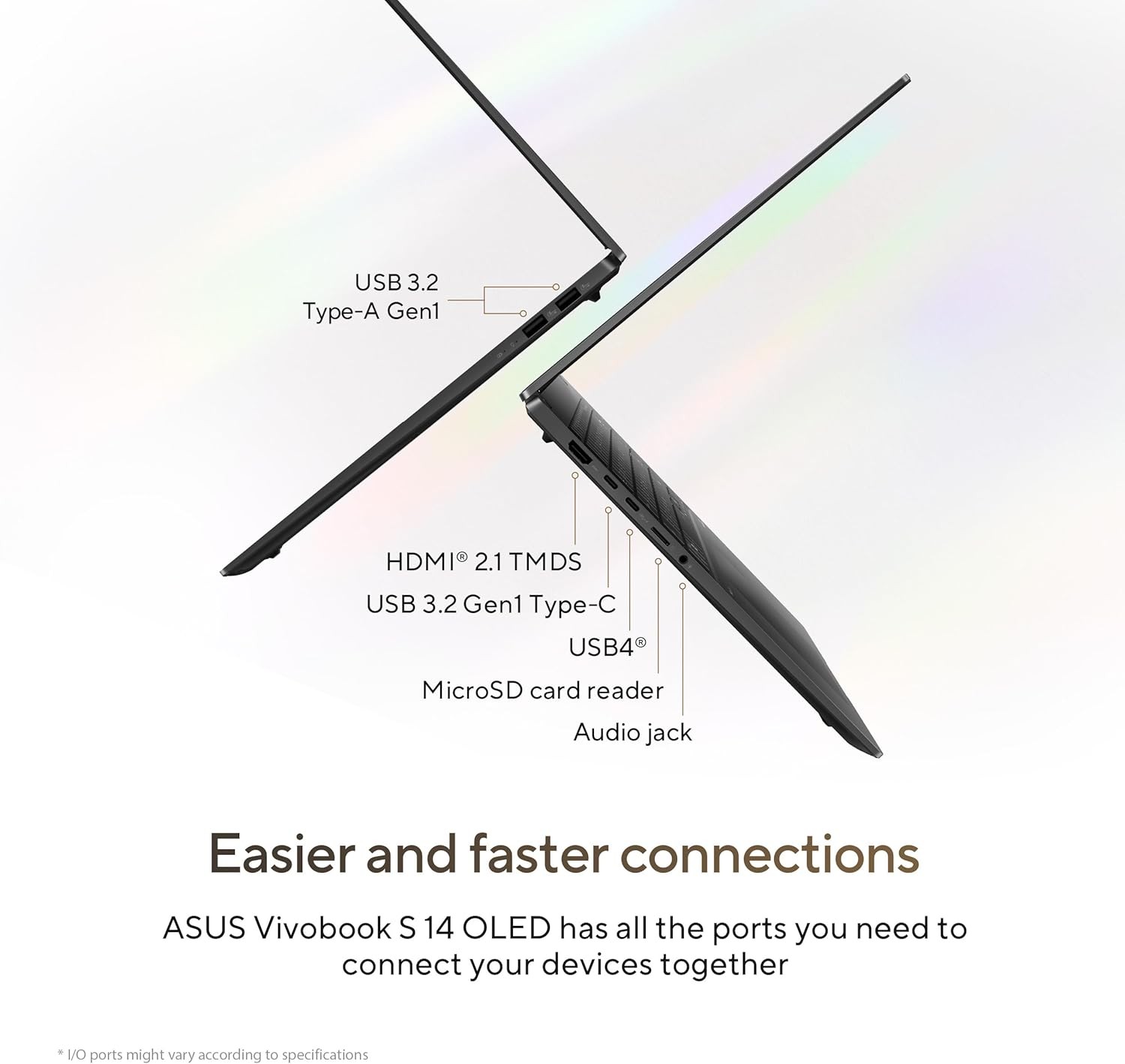 New Asus VivoBook S14 14″ 3K OLED 120Hz Ryzen AI 9 365 24GB 1TB SSD IR Cam Win11