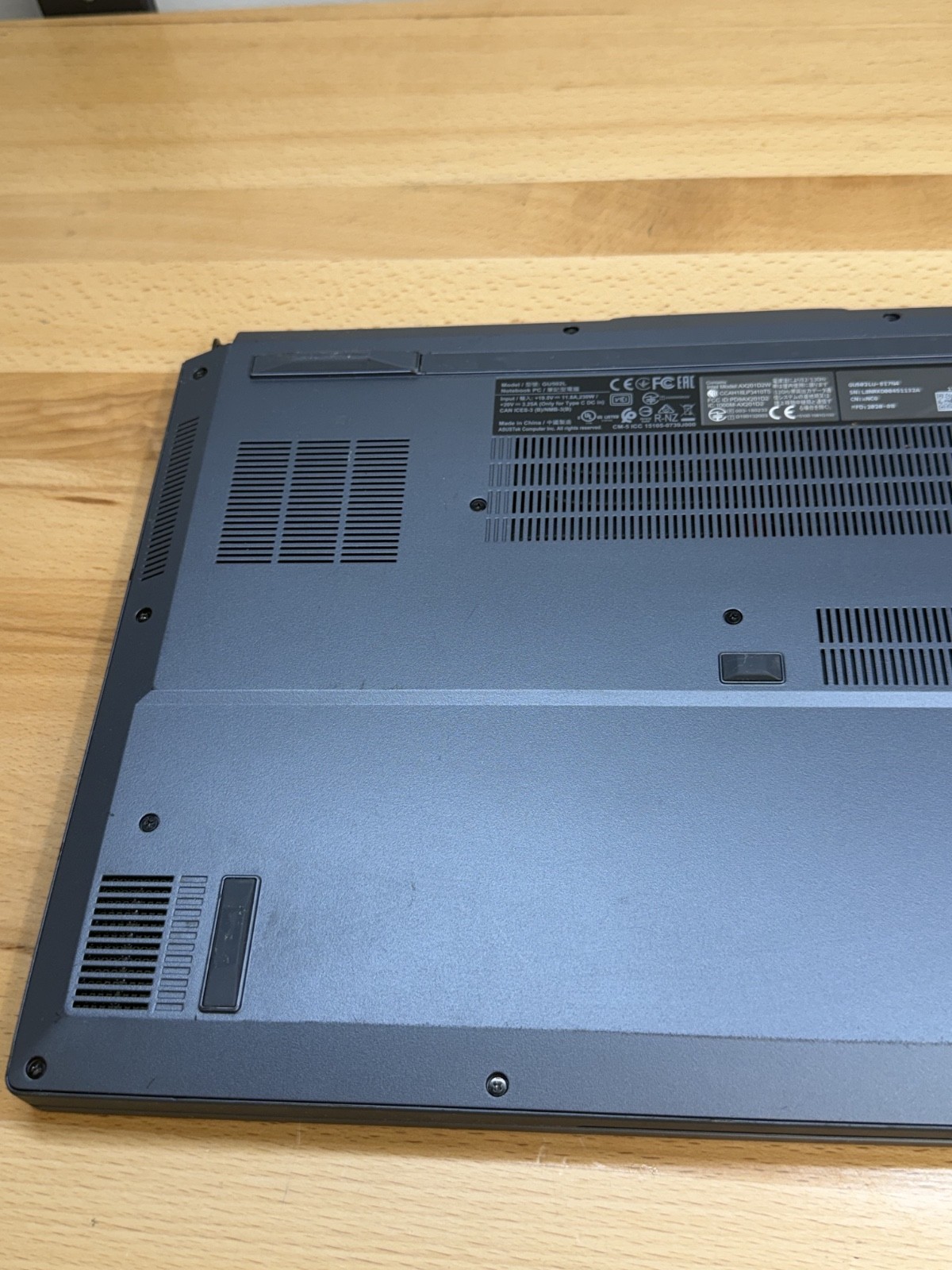 Asus ROG Zephyrus M15 15″ Laptop GU502LU-BI7N4 GTX 1660Ti i7-10750H PARTS/REPAIR
