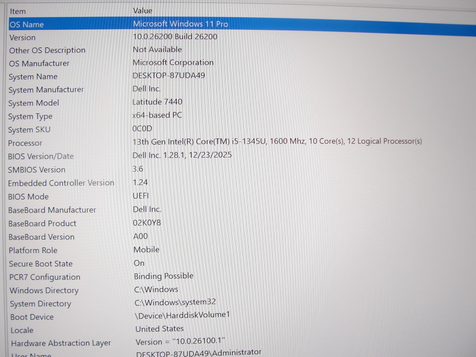 Dell Latitude 7440 14″WUXGA Core i5-1345U 1.6GHz 16GB RAM 512GB SSD +PA Warranty