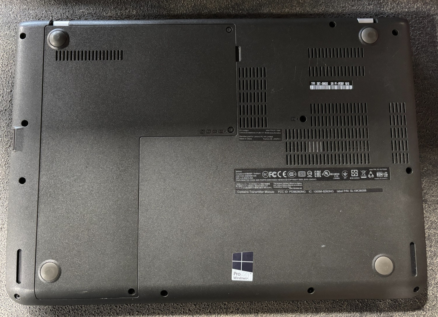 Lenovo ThinkPad E460 14″ Laptop Intel Core i7-6500U @ 2.50 GHz 16GB 256GB SSD