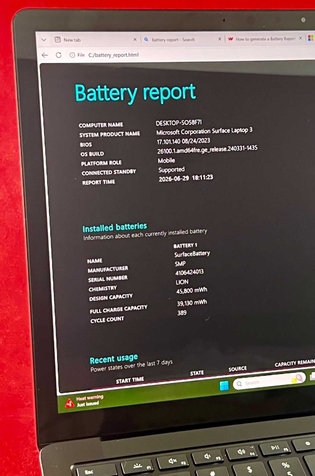 EXCELLENT 13.5″ MICROSOFT SURFACE LAPTOP 3 2K DISPLAY 256GB 8GB i5-1035G7 WIN 11
