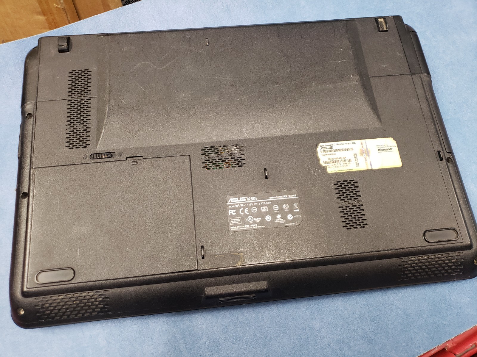 Asus K501 laptop intel pentium t4500 cpu 2.30ghz 4gb ram for parts as is