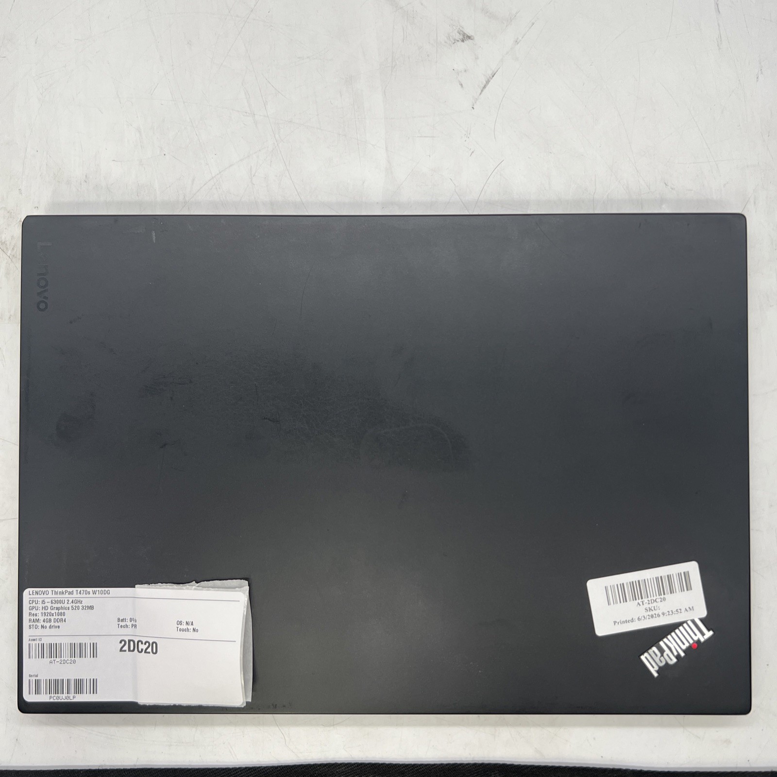 Lenovo Thinkpad T470s I5 6300U 2.4GHz 8GB RAM No Drive No OS