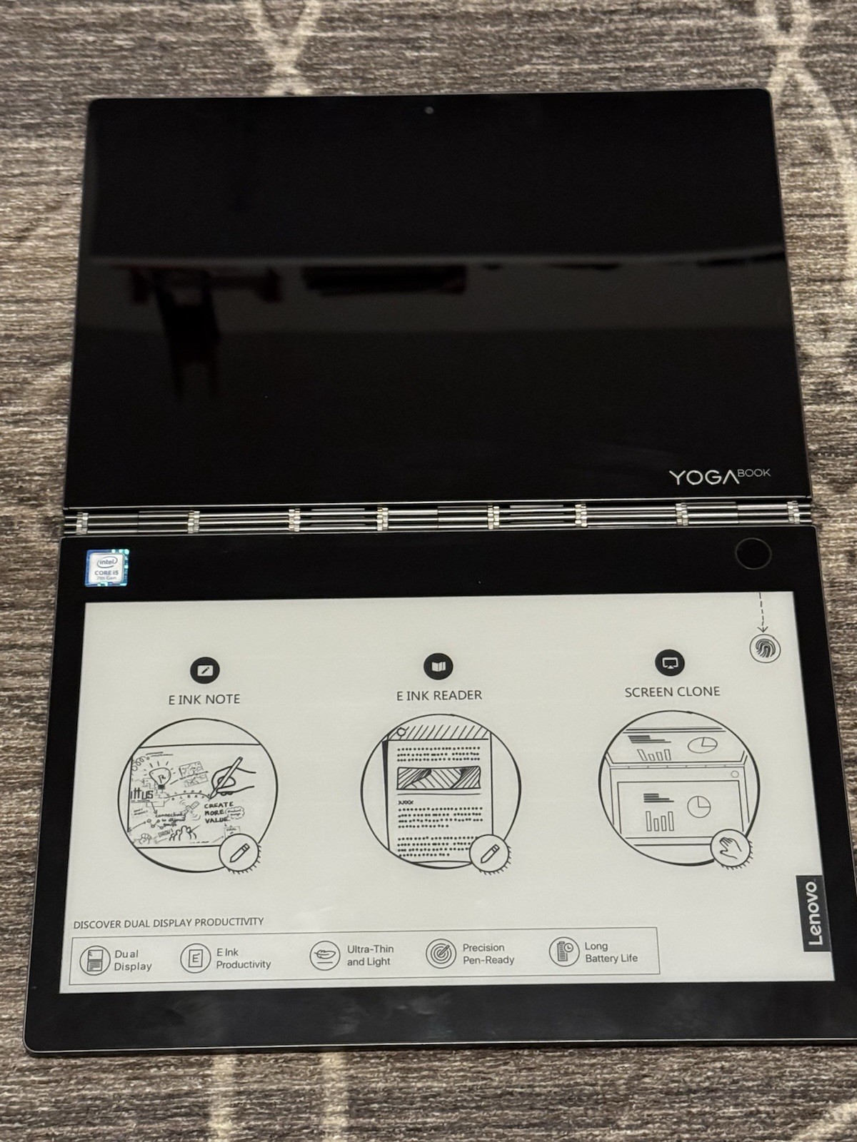 Lenovo Yoga Book C930 10.8″ QHD/FHD E-Ink (128GB SSD, Intel i5, 4GB) YB-J92F