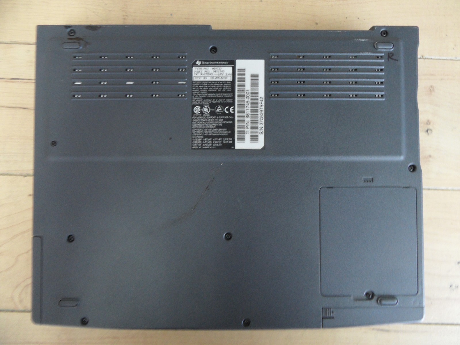 Texas Instruments 605CD Laptop For Parts Posted Bios Hard Drive Wiped *