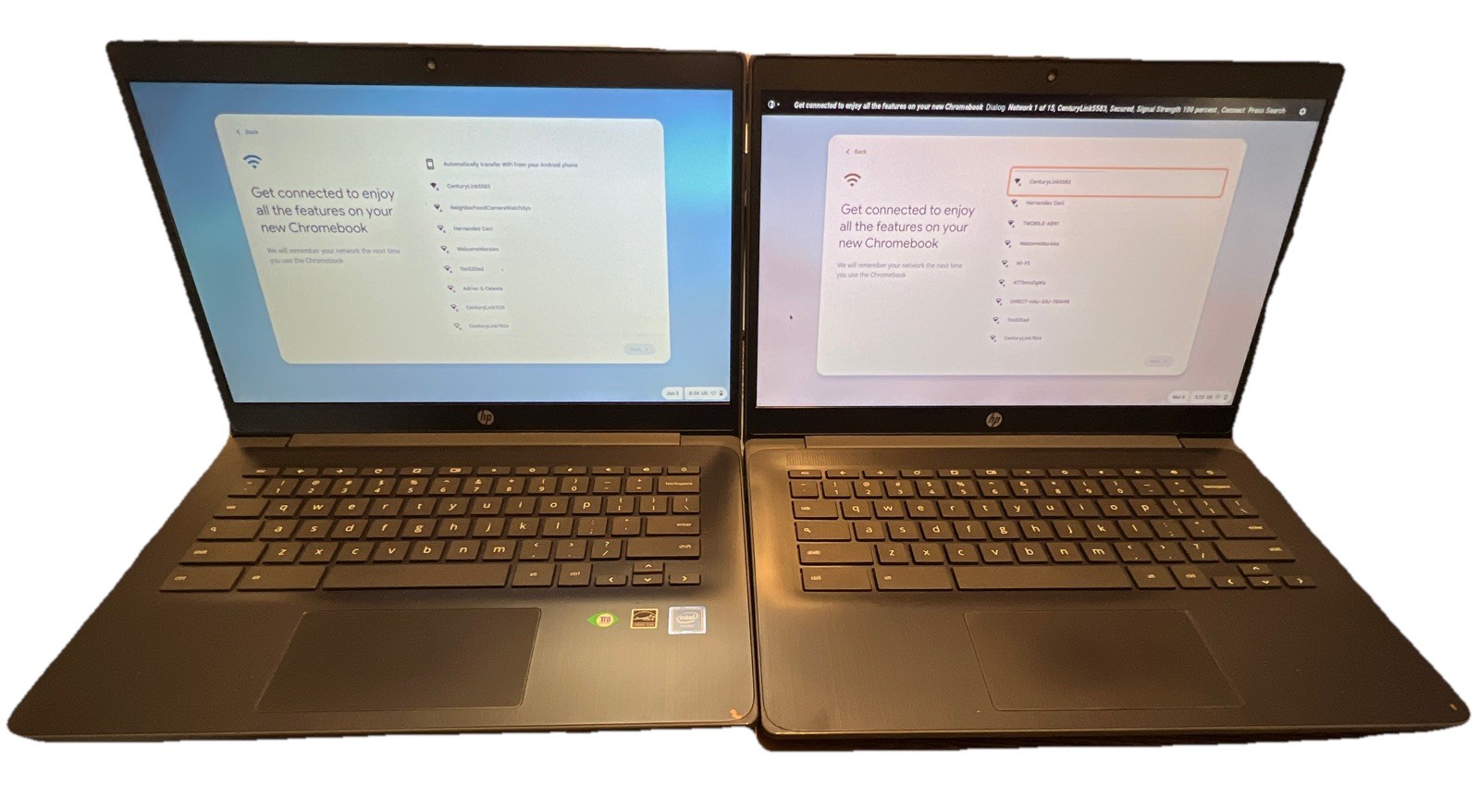 2 HP 14 G6 Chromebook 14″inch. 4 GB RAM 32 GB SSD Very Good Ac Adapters #1