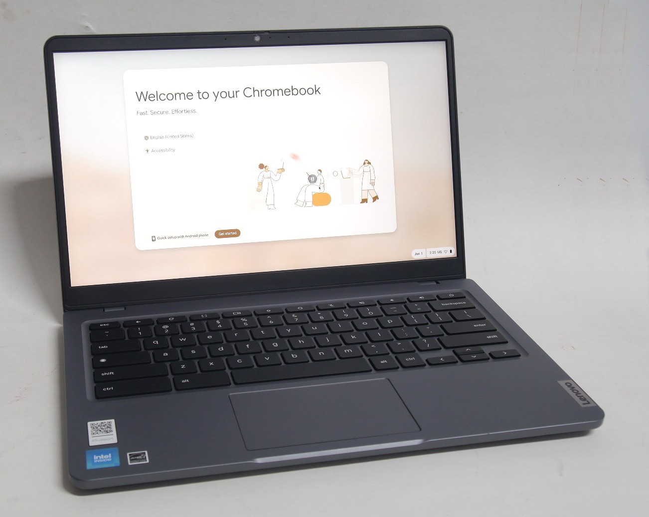 lenovo 14e chromebook gen 3 intel non-touch laptop for parts or repair. Read