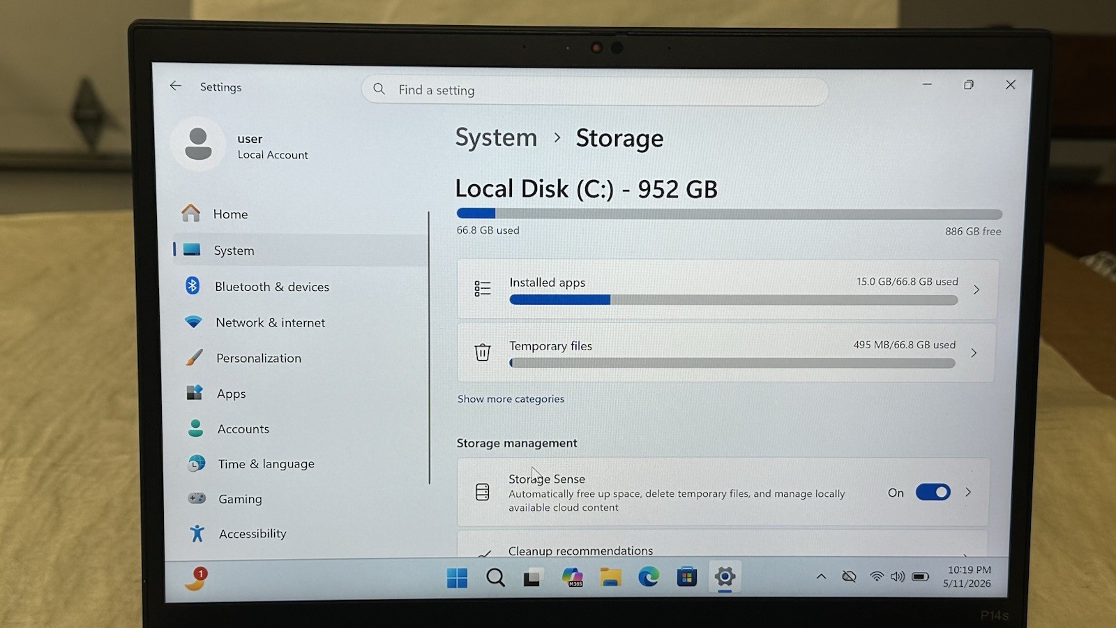 Lenovo ThinkPad P14s Gen 3 i7-1270P 12th Gen 48GB 1TB NVIDIA T550 Win 11 Pro