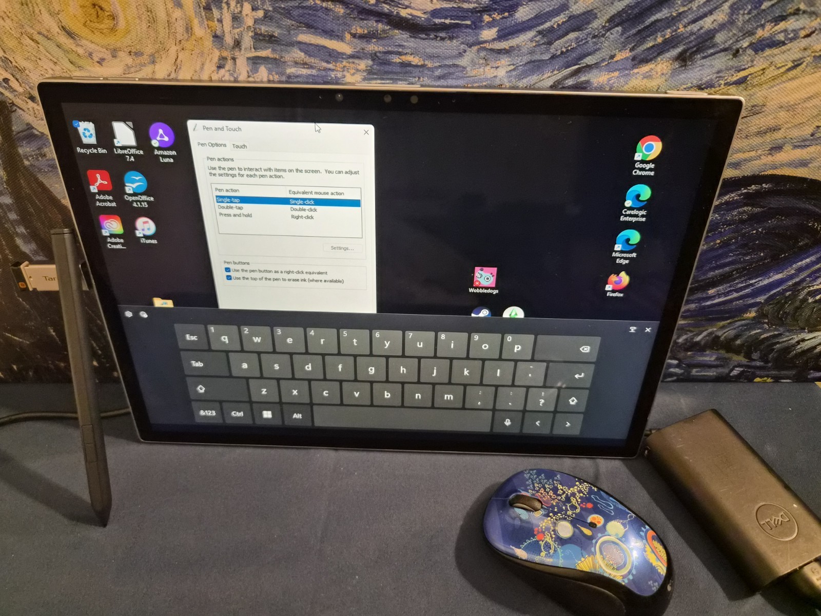 Dell Laptop XPS 13 9315 2-in-1 , stylus , 16 GB, Logitech, adapter, charger