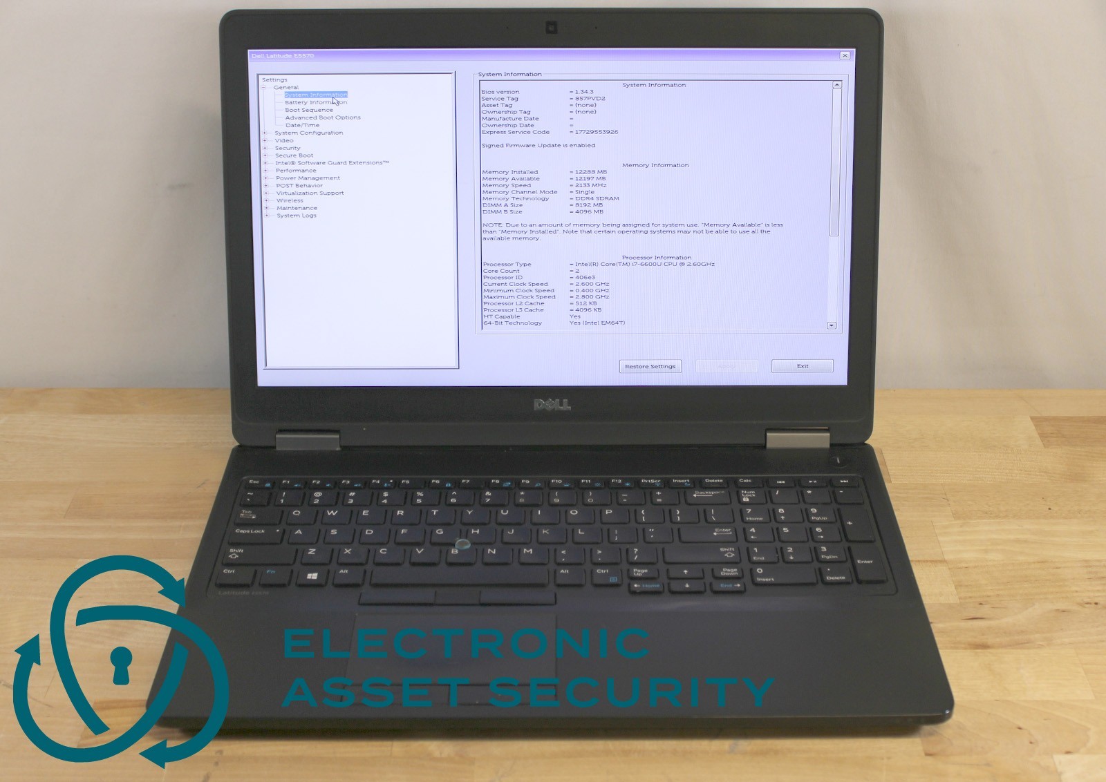 Dell Latitude E5570 i7-6600U 2.60GHz 12GB RAM (No Drive)