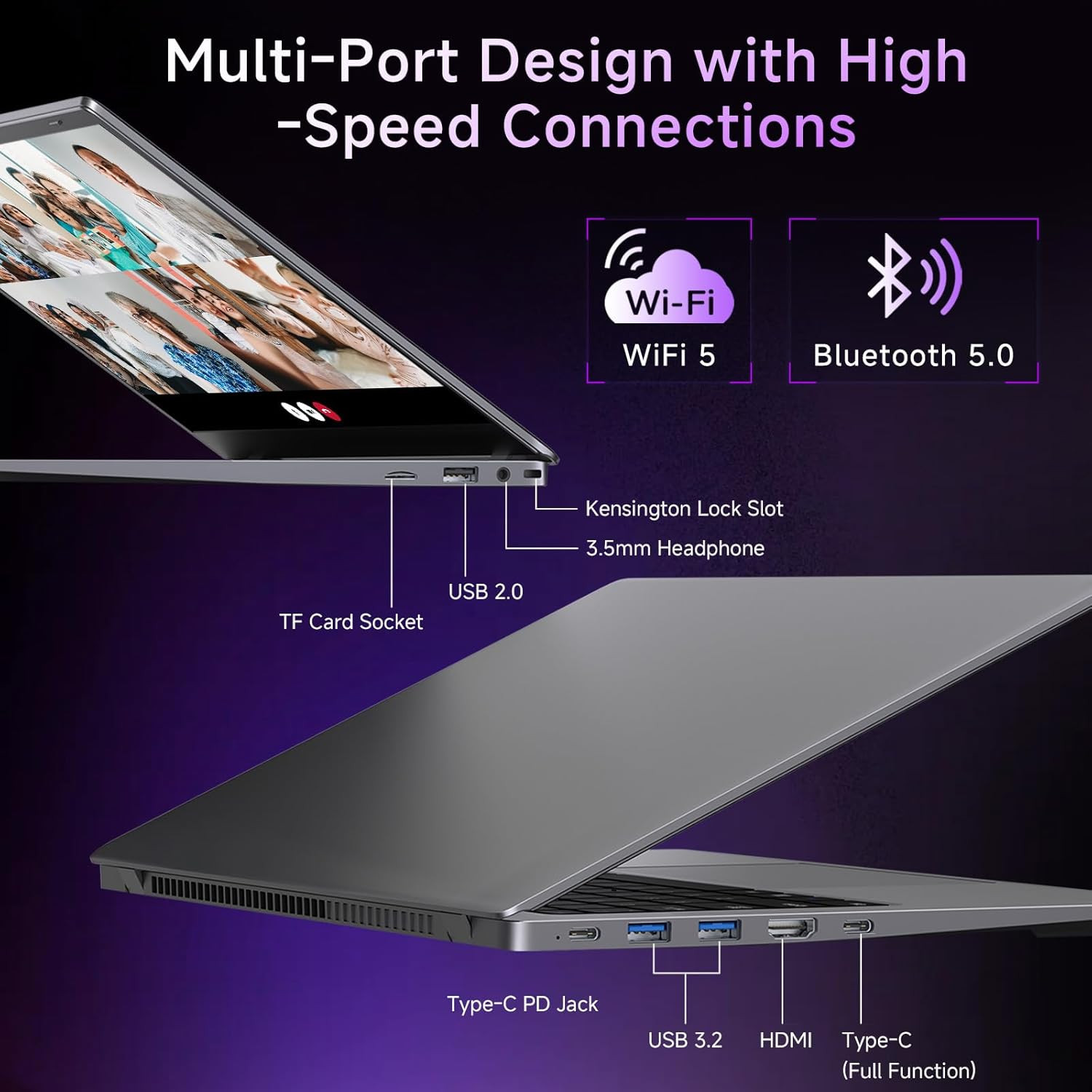 Laptop 32GB RAM 1TB SSD, Gold Pentium Processor (Up to 3.4Ghz), 14 Inch IPS FHD