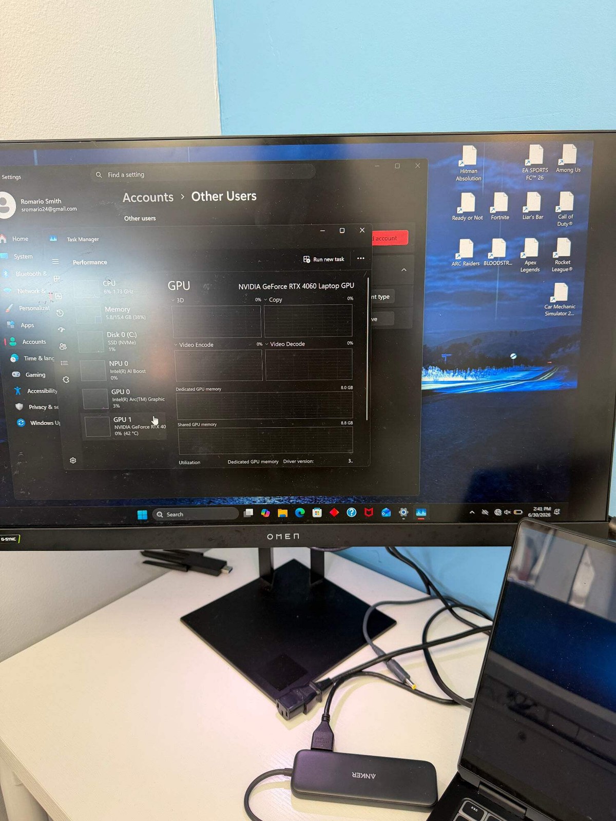 HP Omen Transcend 14 Ultra 7 155U 1TB 16GB RAM RTX 4060 Black – Bad Display
