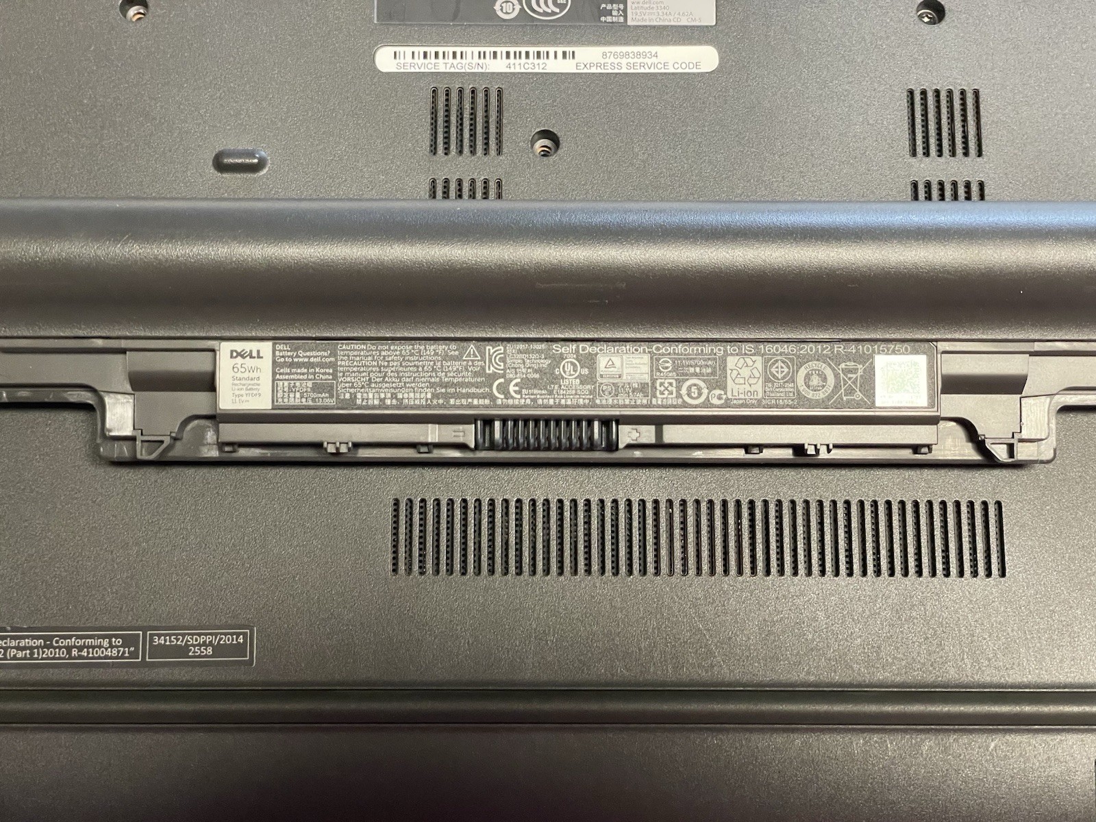 DELL LATITUDE 3340 Laptop Core i3-4005U 1.70 GHz 4 GB RAM *NO HDD/OS/Charger*
