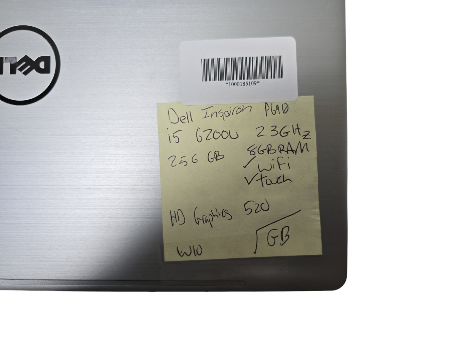 Dell Inspiron P690 i5-6200U@2.3GHz 256GB SSD 8GB Ram Touch WiFi Win 10 Tested