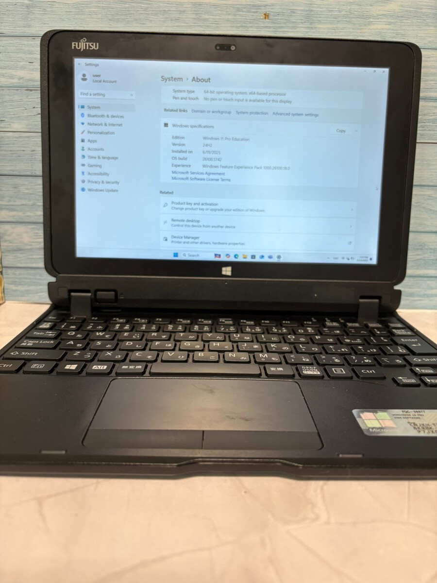Fujitsu Arrows Tab Q506/NE 10.1” Atom Z8550 4GB 64GB Win11 Pro BCRank