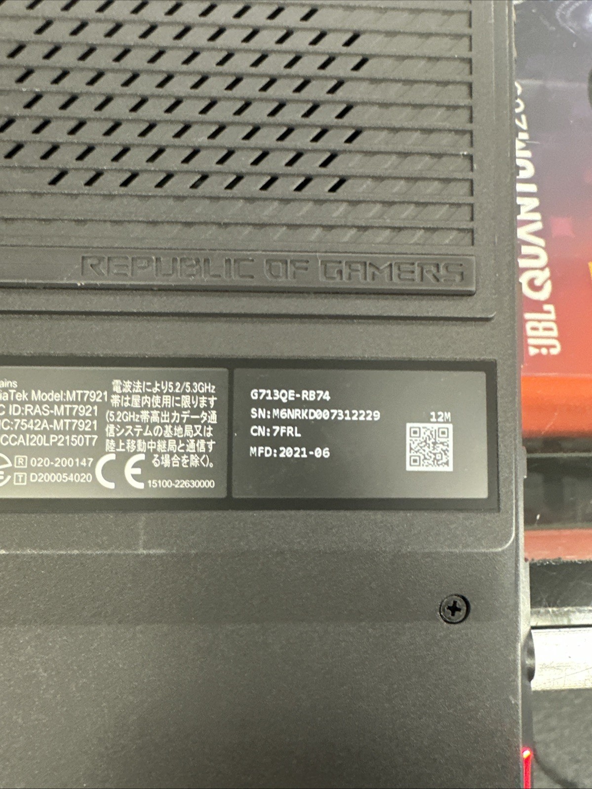 Rog Strix G713 5000 Series Laptop